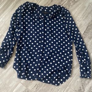 Jcrew polka dot blouse